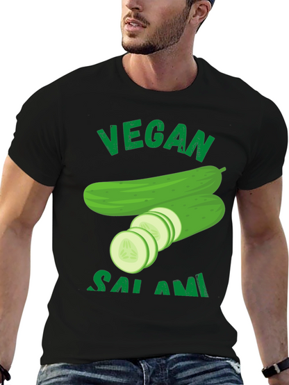 Vegan Salami Cucumber Graphic T-Shirt