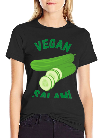 Vegan Salami Cucumber Graphic T-Shirt