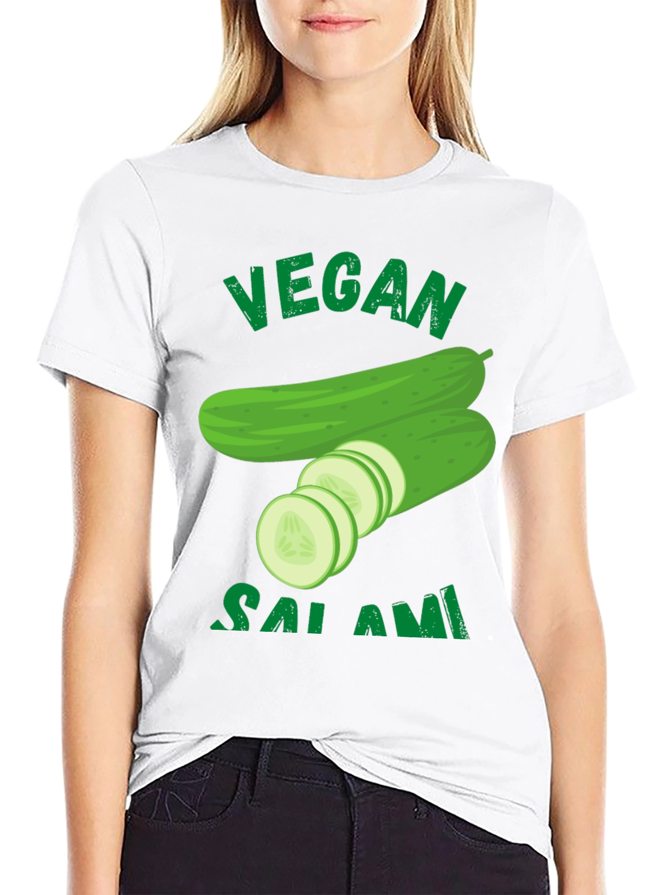 Vegan Salami Cucumber Graphic T-Shirt