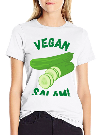 Vegan Salami Cucumber Graphic T-Shirt