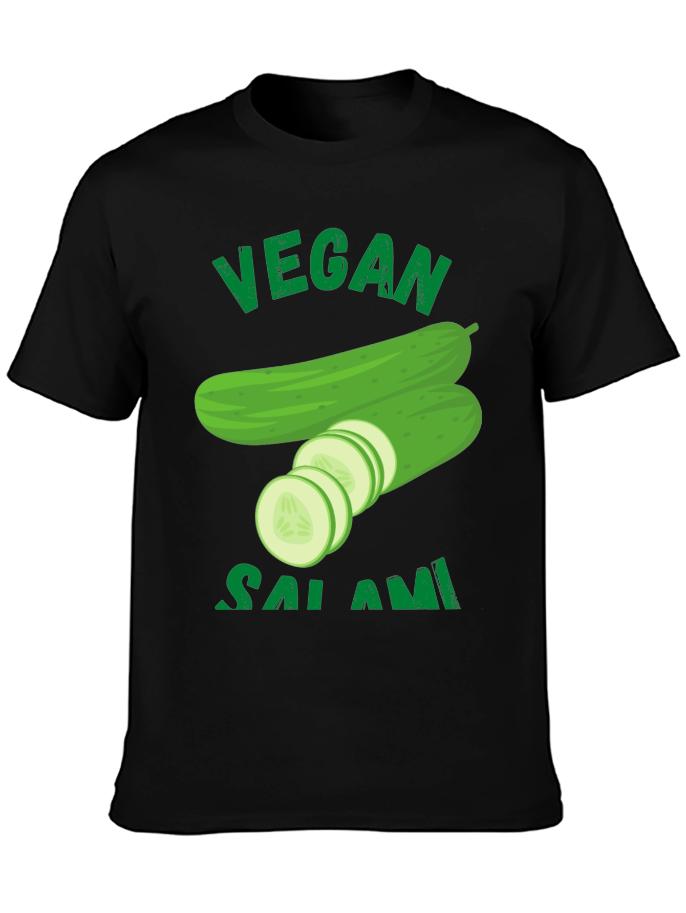 Vegan Salami Cucumber Graphic T-Shirt