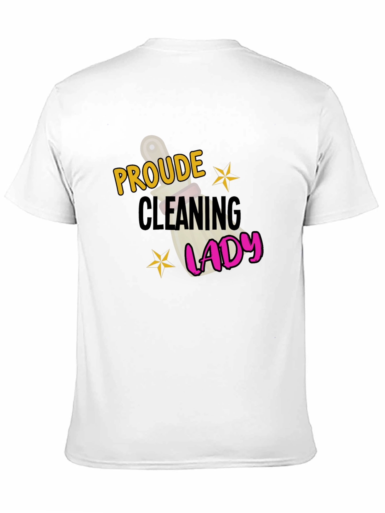 Proud Cleaning Lady Black Graphic T-Shirt