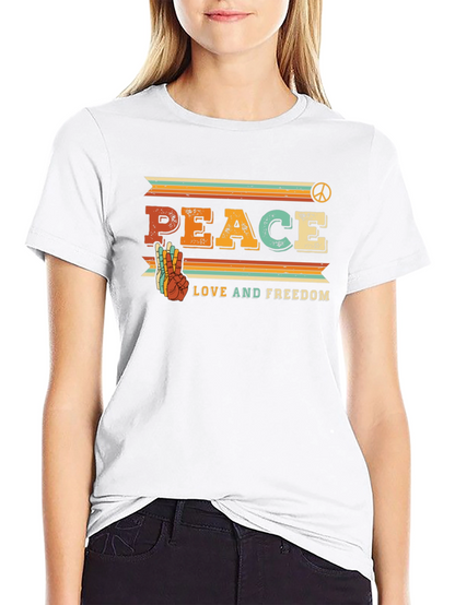 Peace Love Freedom Retro Tee