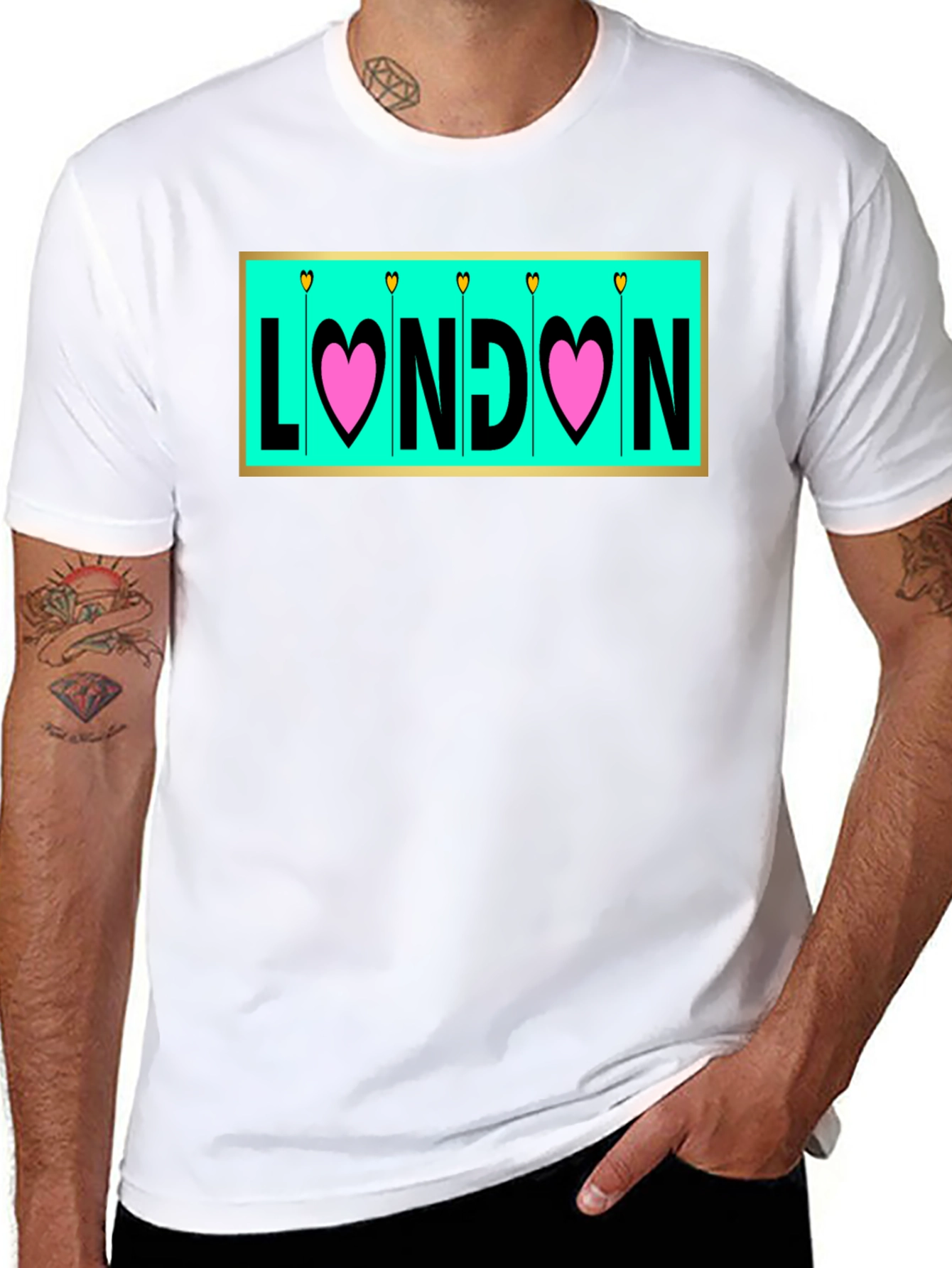 London Love T-Shirt - Heart Design