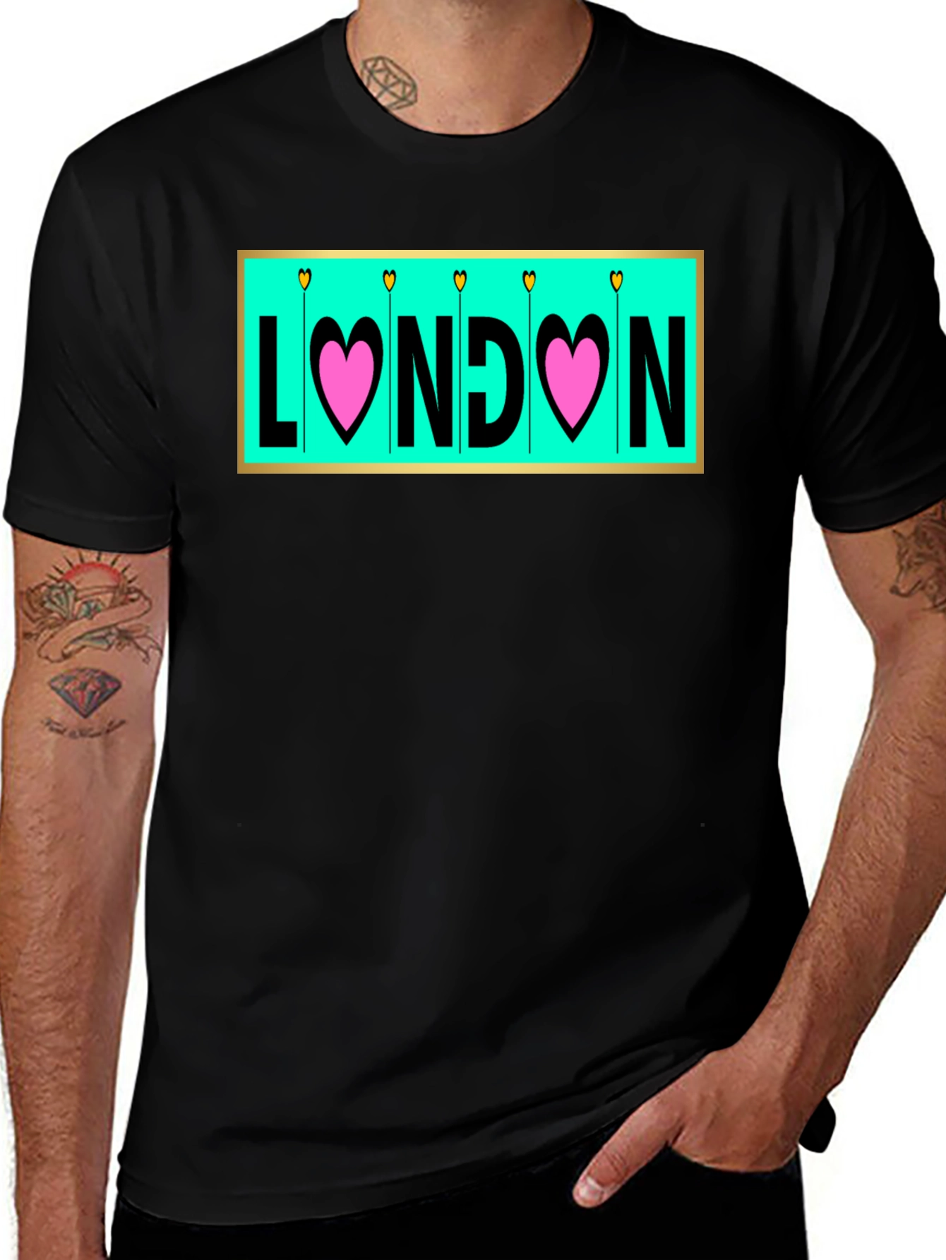 London Love T-Shirt - Heart Design