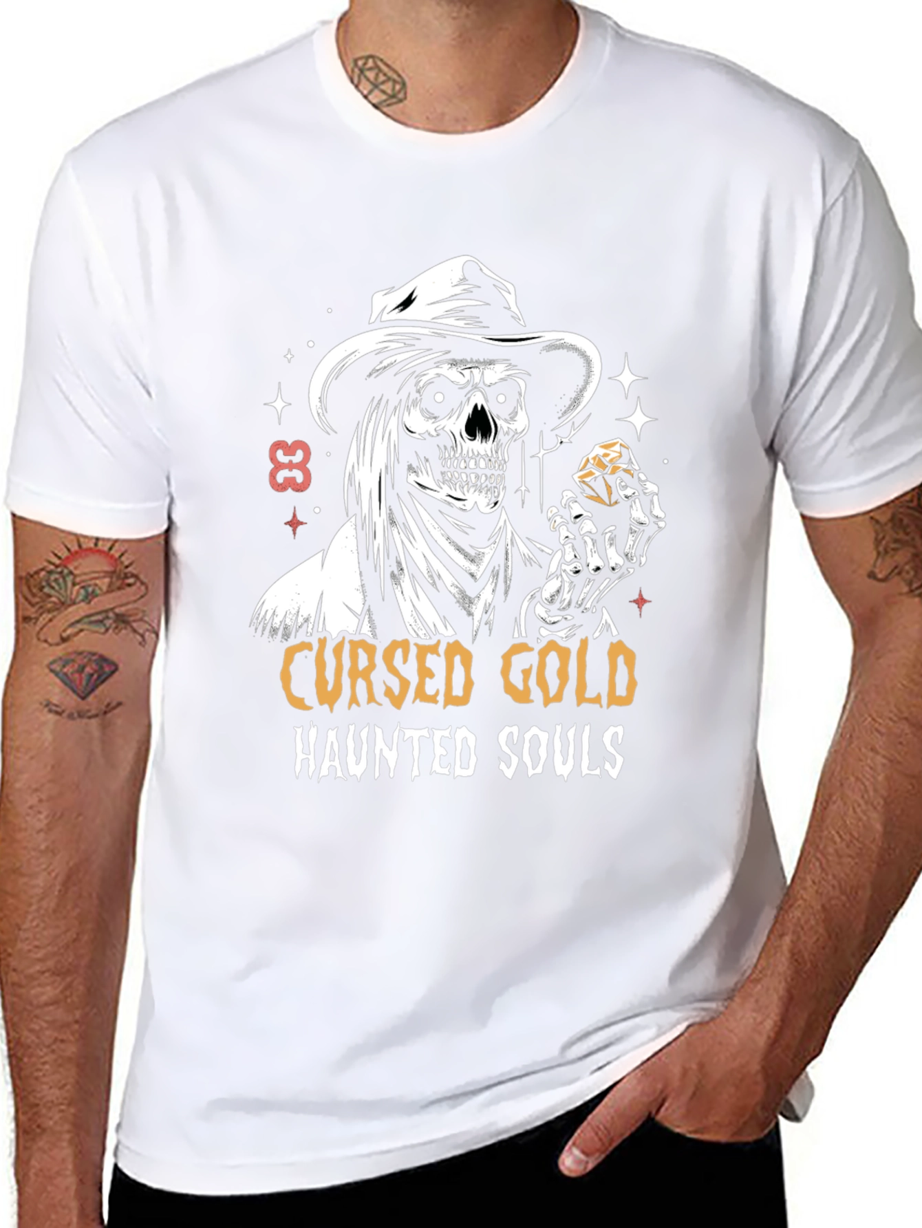 Cursed Gold Haunted Souls Graphic Tee