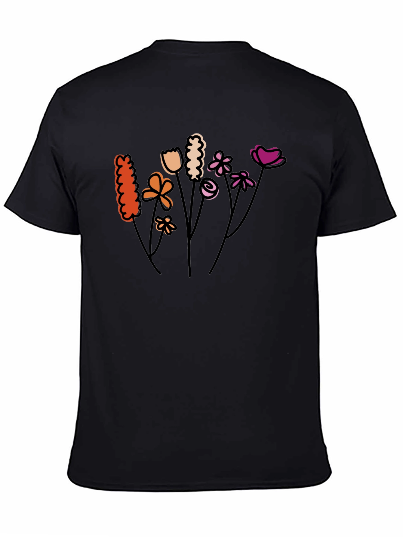 Floral Graphic Tee - Black
