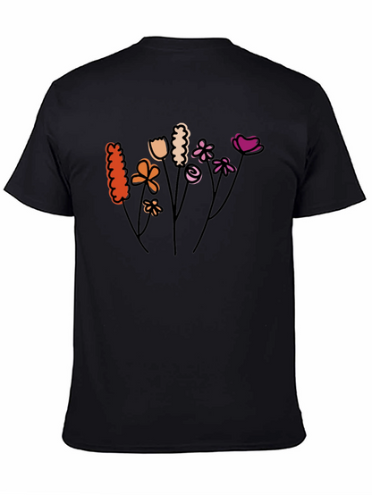 Floral Graphic Tee - Black