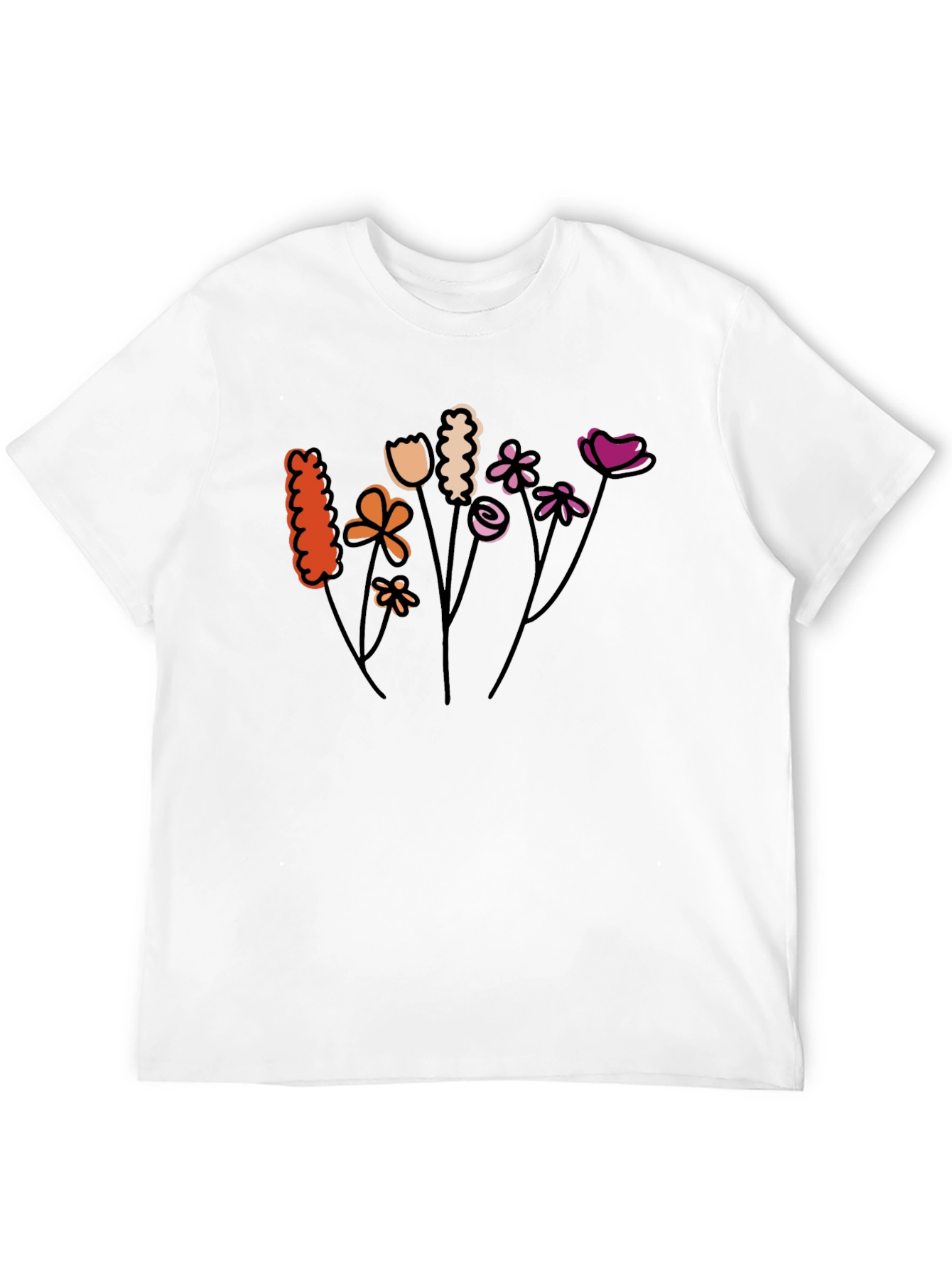Floral Graphic Tee - Black