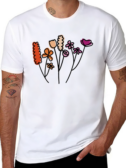 Floral Graphic Tee - Black