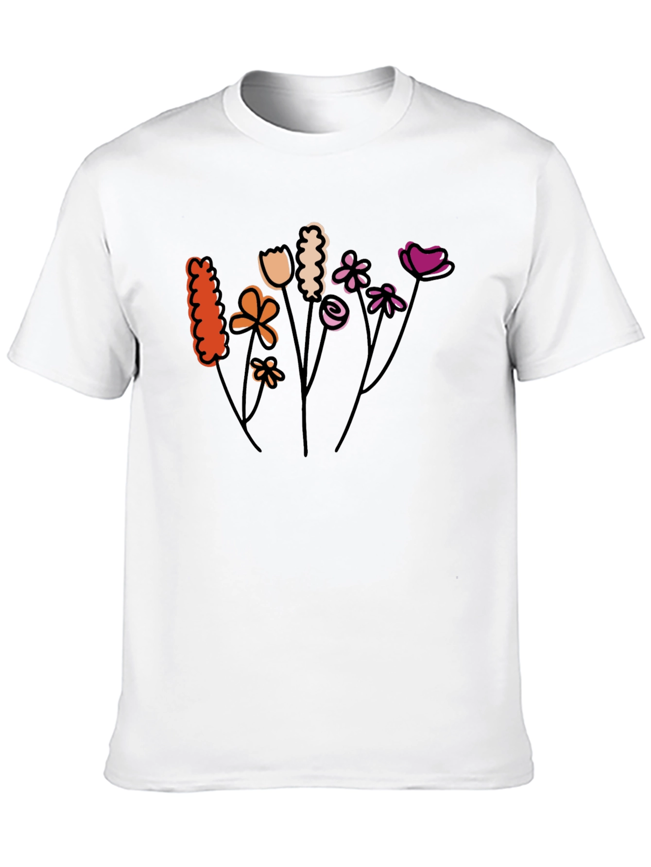Floral Graphic Tee - Black