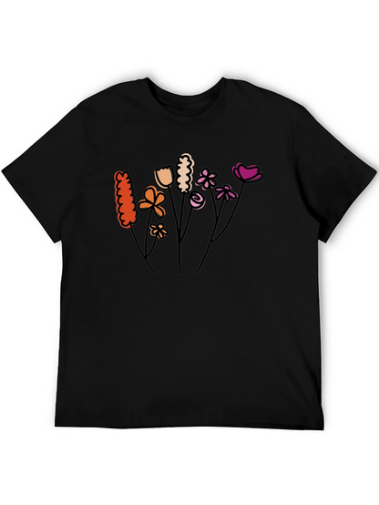 Floral Graphic Tee - Black