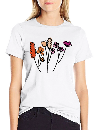 Floral Graphic Tee - Black