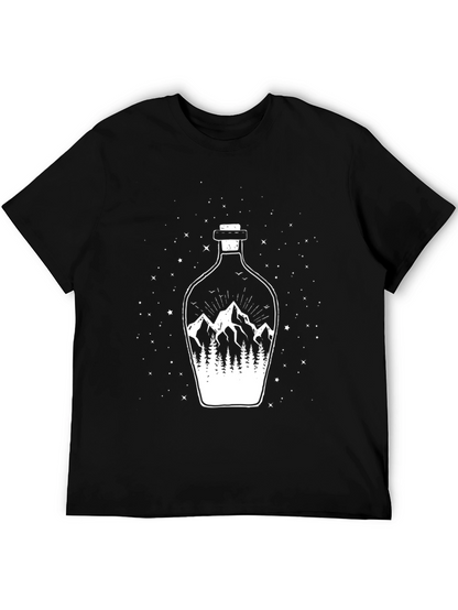 Mountain Landscape Graphic Tee - Mens Black T-Shirt