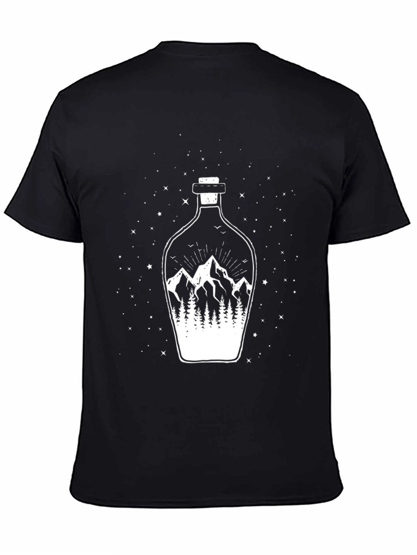 Mountain Landscape Graphic Tee - Mens Black T-Shirt
