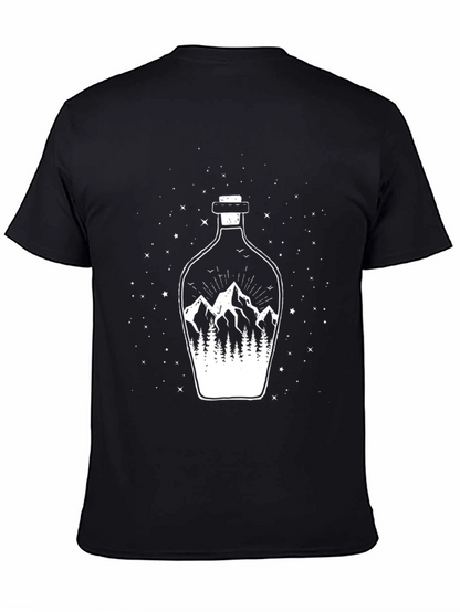 Mountain Landscape Graphic Tee - Mens Black T-Shirt