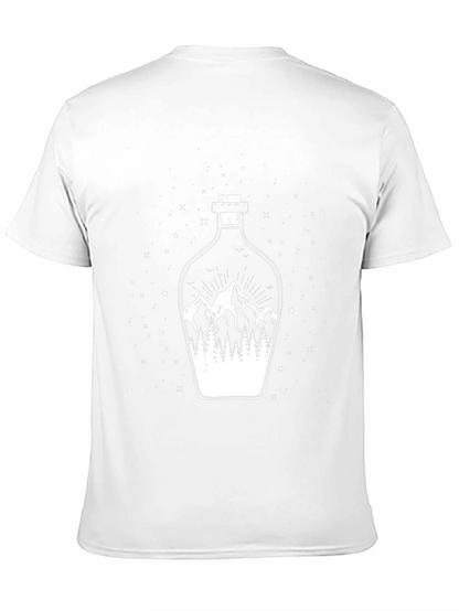 Mountain Landscape Graphic Tee - Mens Black T-Shirt