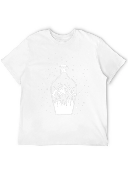Mountain Landscape Graphic Tee - Mens Black T-Shirt
