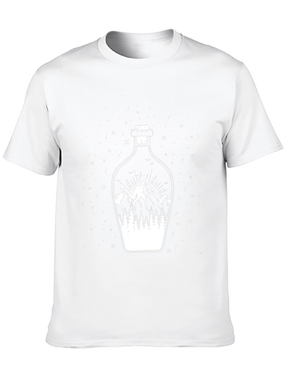 Mountain Landscape Graphic Tee - Mens Black T-Shirt