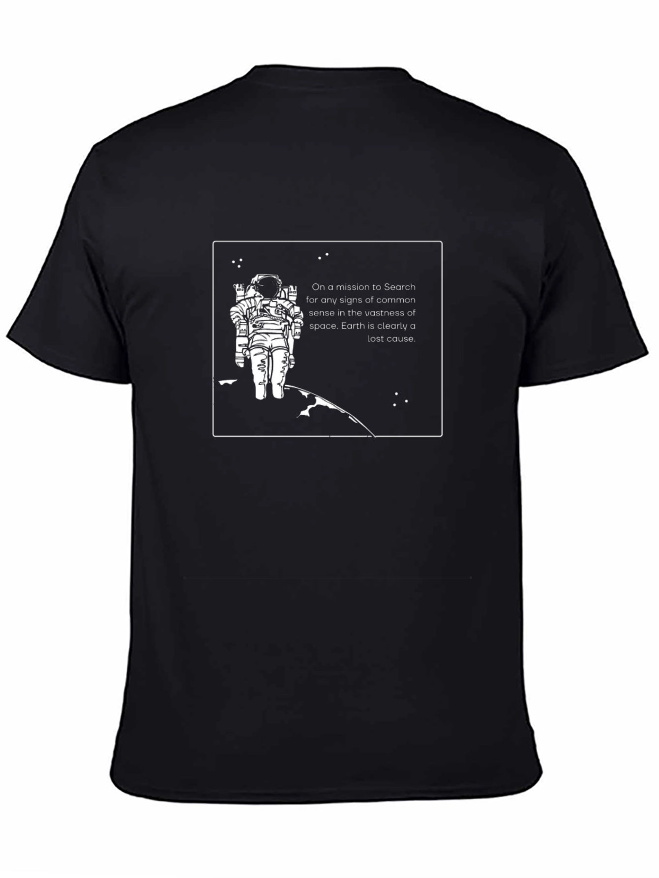Lost Cause Astronaut Graphic Tee - Black
