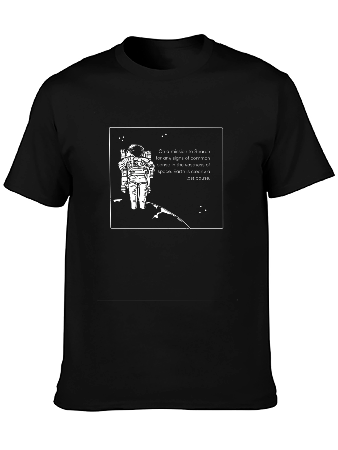 Lost Cause Astronaut Graphic Tee - Black
