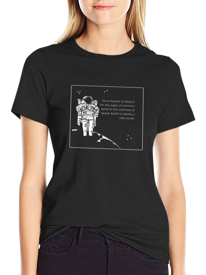 Lost Cause Astronaut Graphic Tee - Black
