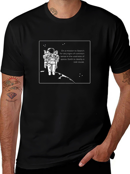 Lost Cause Astronaut Graphic Tee - Black