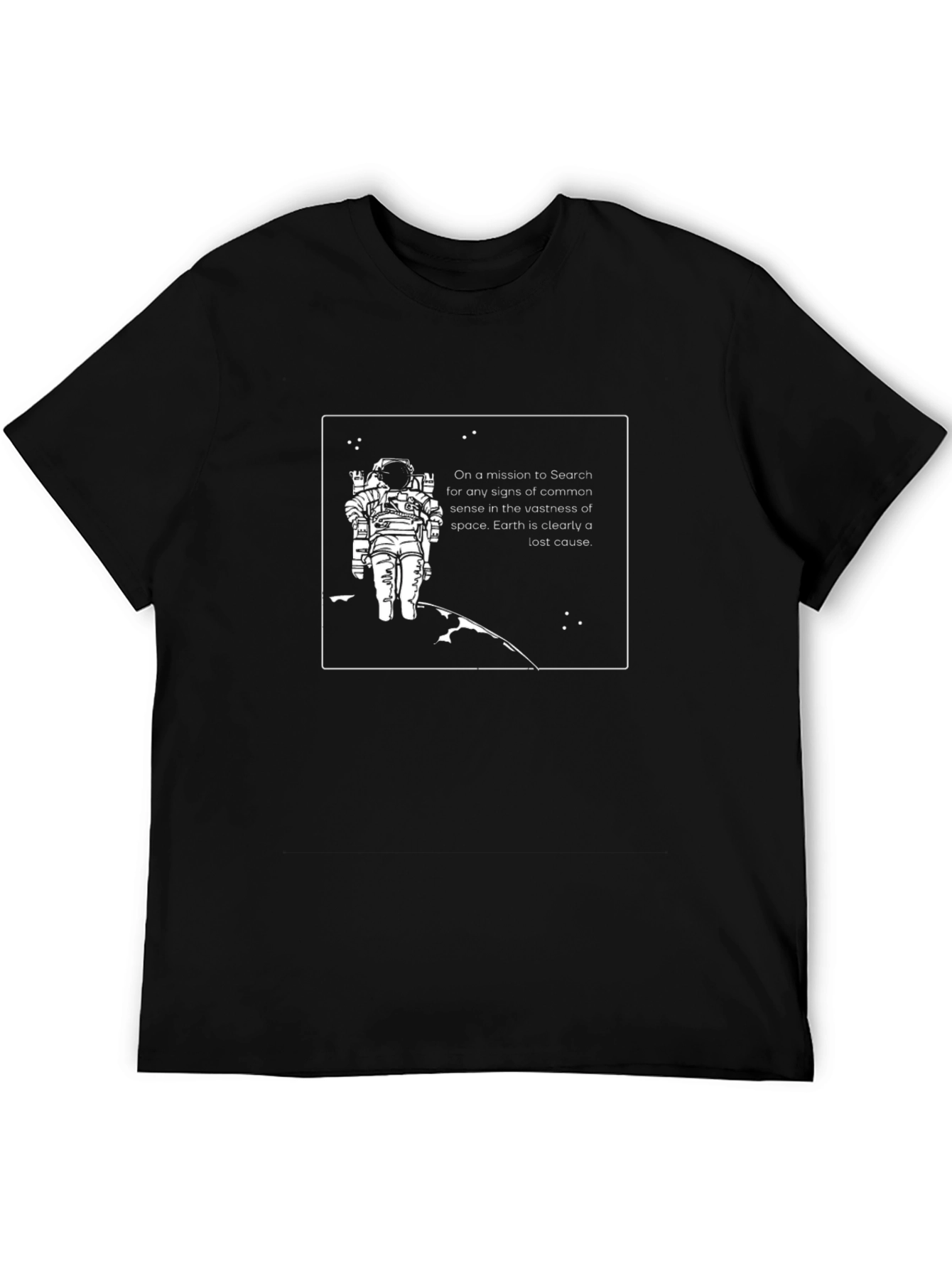 Lost Cause Astronaut Graphic Tee - Black