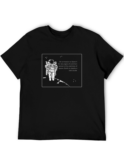 Lost Cause Astronaut Graphic Tee - Black