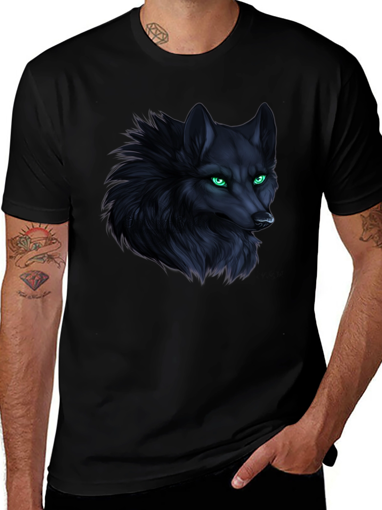 Wolf Graphic Tee - Mens Black T-Shirt