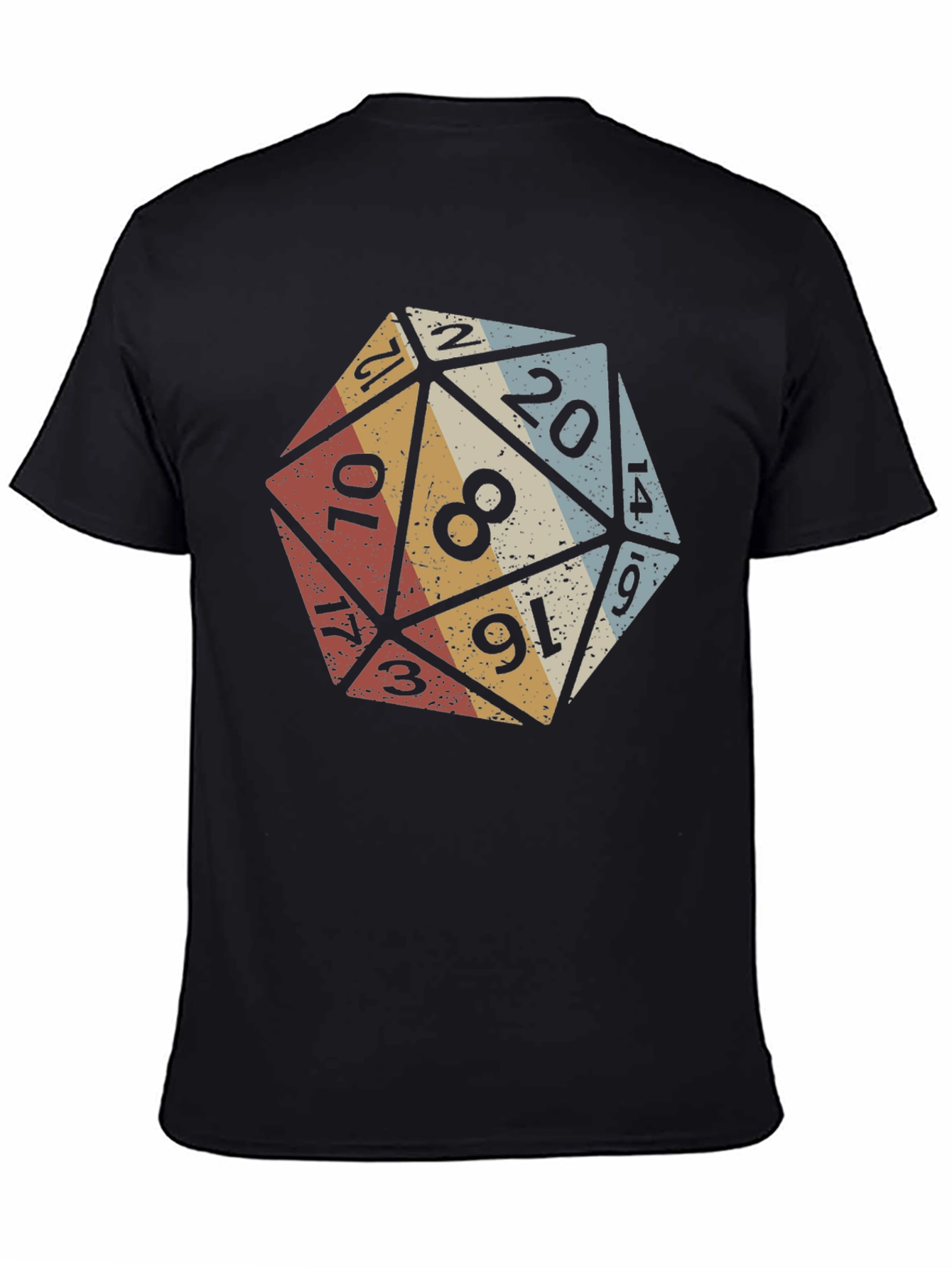 D20 Dice Graphic T-Shirt - Retro Tabletop Gaming Tee