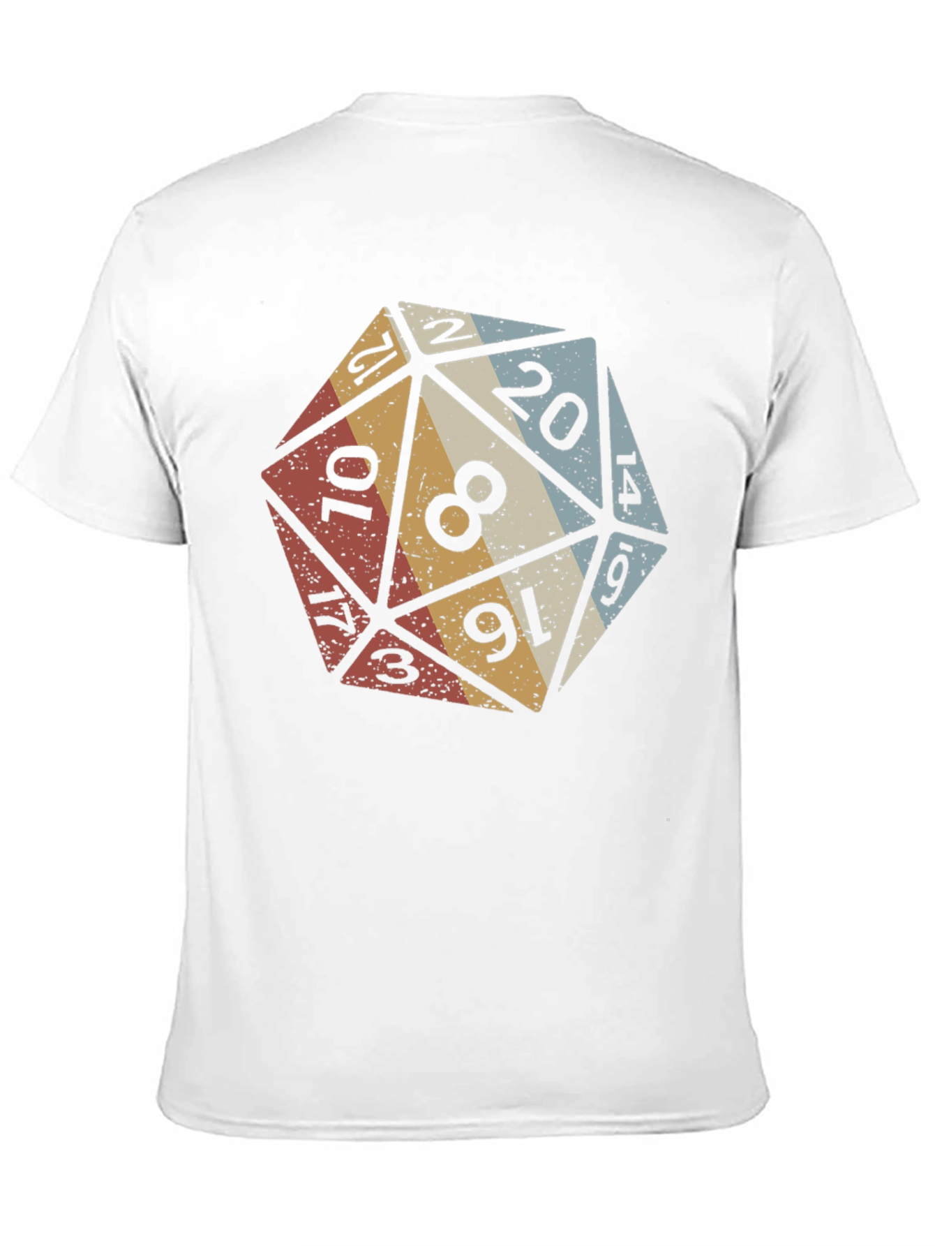 D20 Dice Graphic T-Shirt - Retro Tabletop Gaming Tee