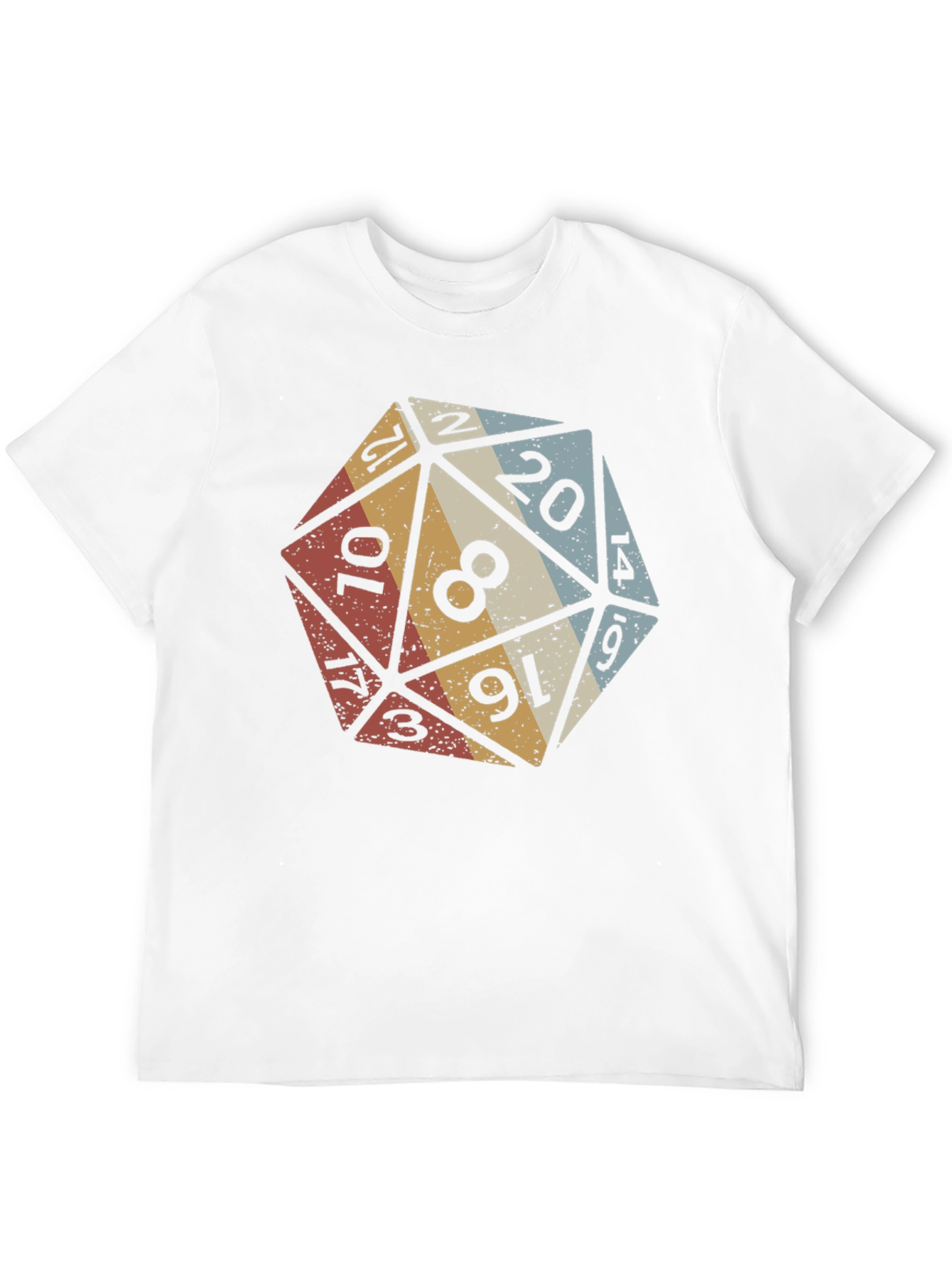 D20 Dice Graphic T-Shirt - Retro Tabletop Gaming Tee