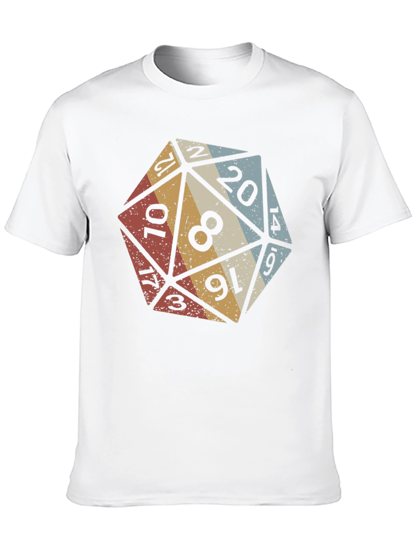 D20 Dice Graphic T-Shirt - Retro Tabletop Gaming Tee