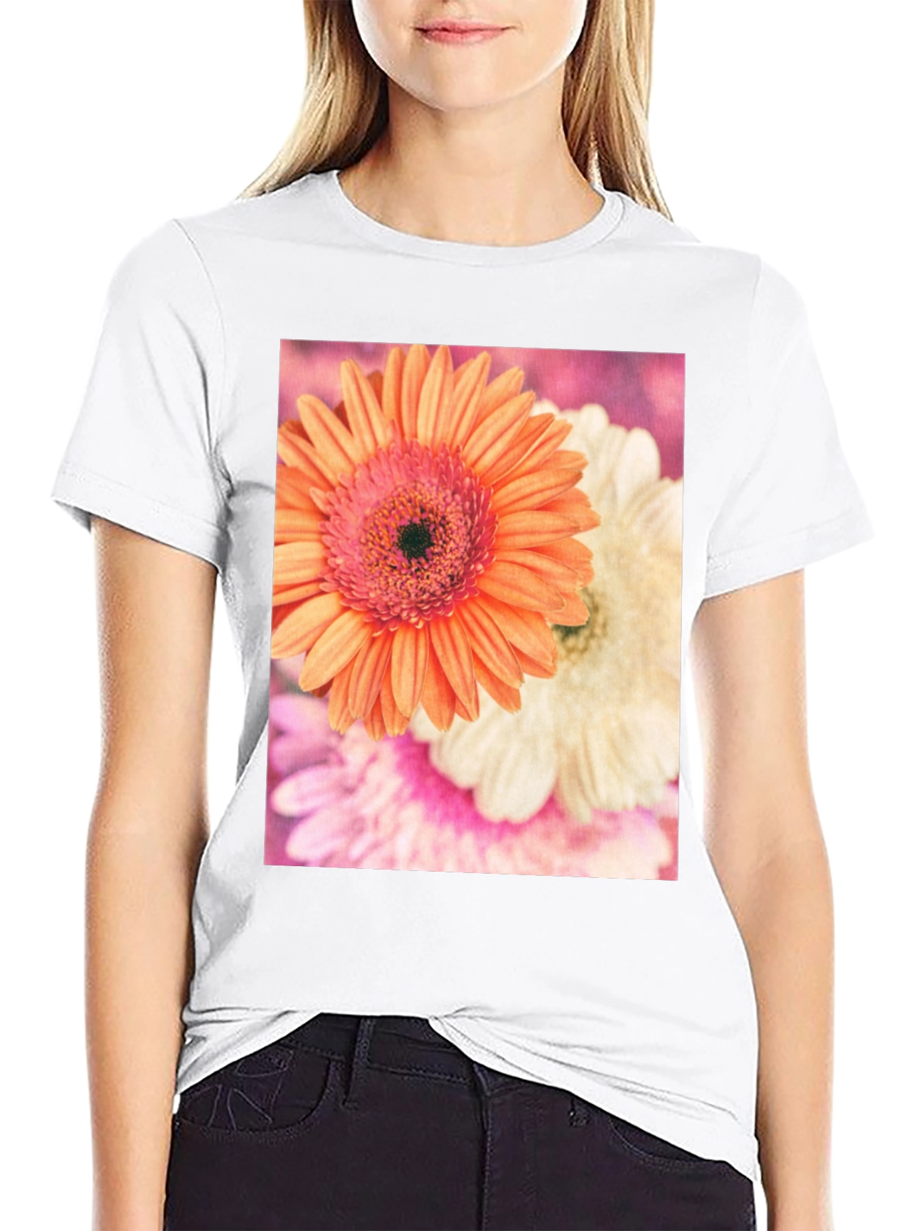 Floral Print Crew Neck T-Shirt