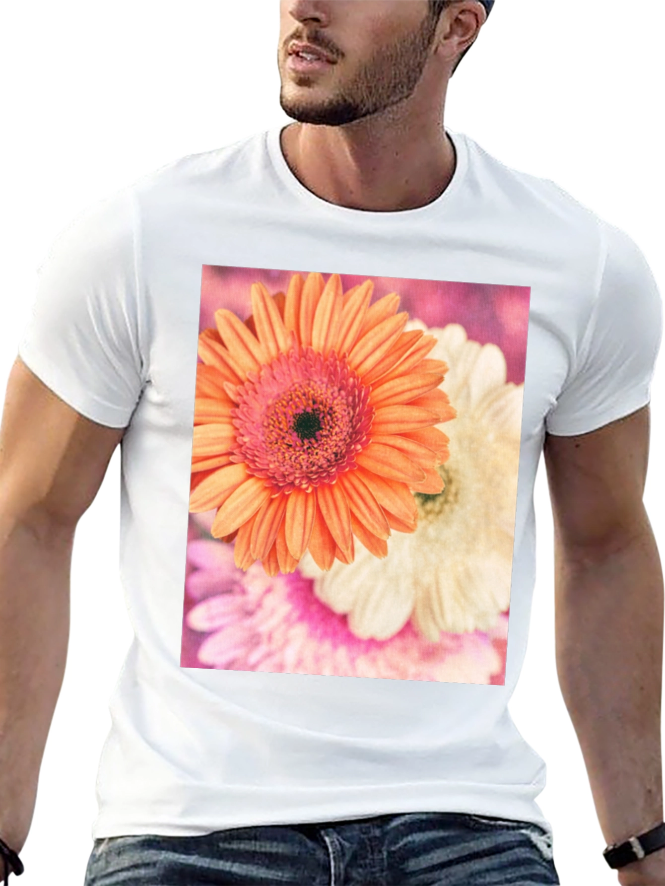 Floral Print Crew Neck T-Shirt