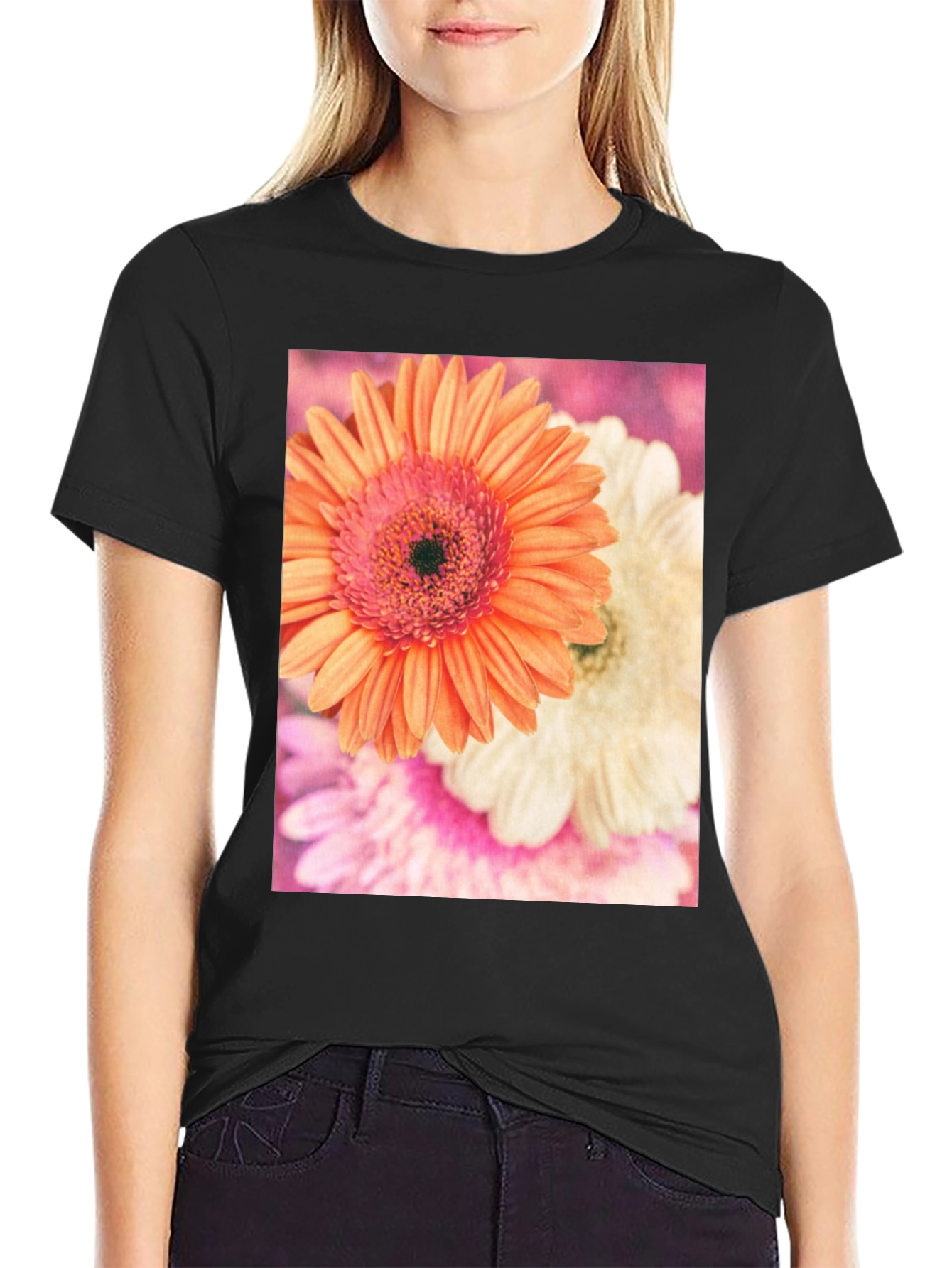 Floral Print Crew Neck T-Shirt