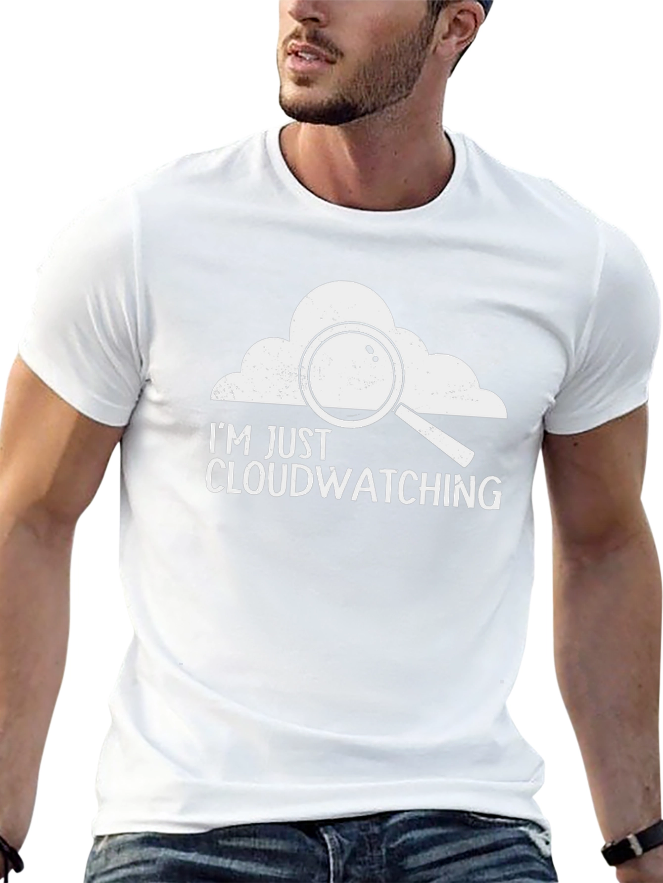 Cloudwatching Graphic T-Shirt - Black Cotton Tee