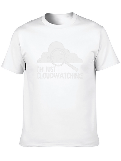 Cloudwatching Graphic T-Shirt - Black Cotton Tee