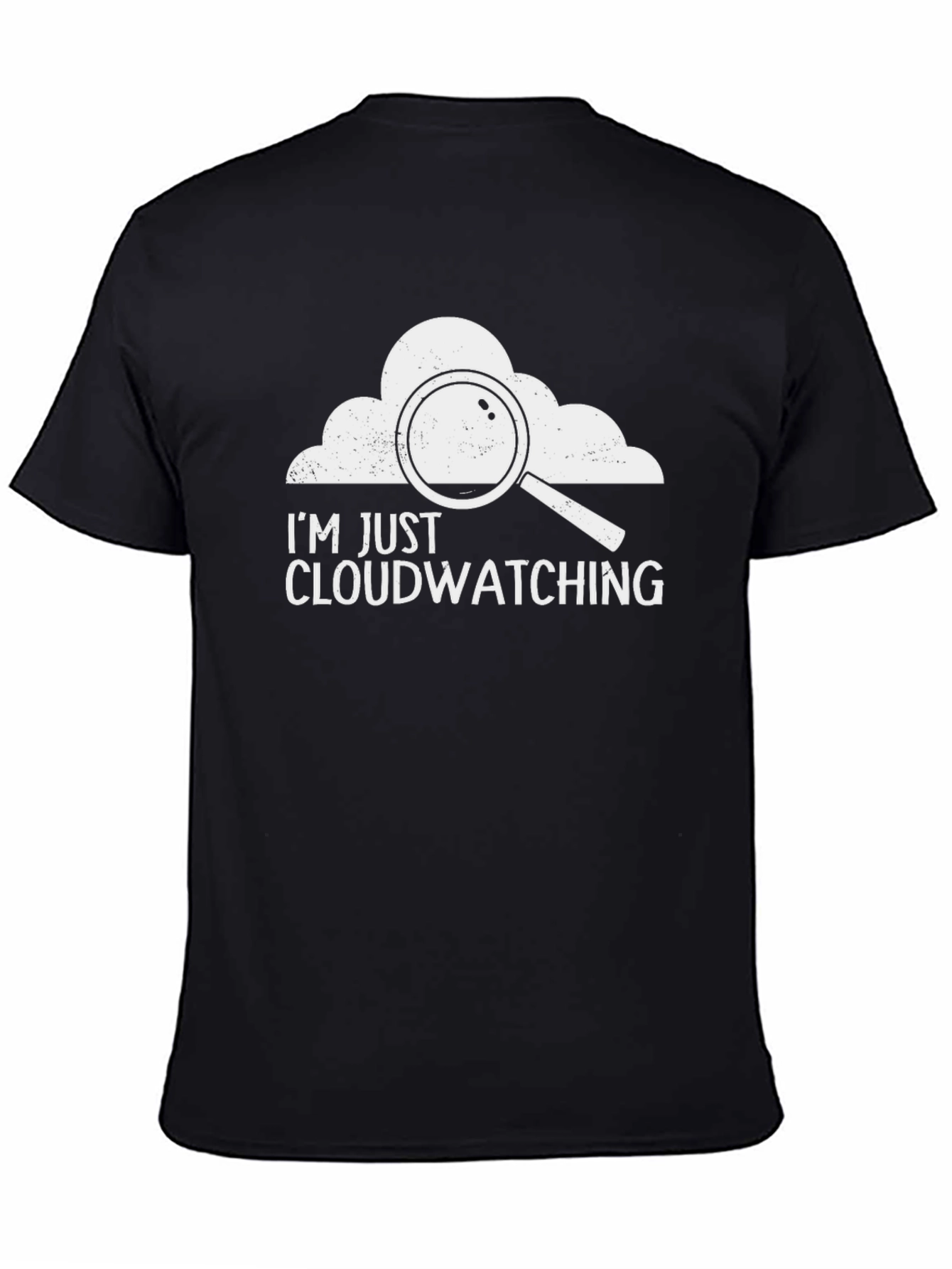 Cloudwatching Graphic T-Shirt - Black Cotton Tee