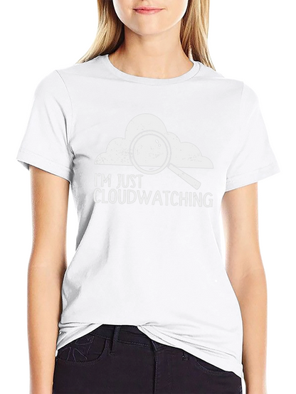 Cloudwatching Graphic T-Shirt - Black Cotton Tee