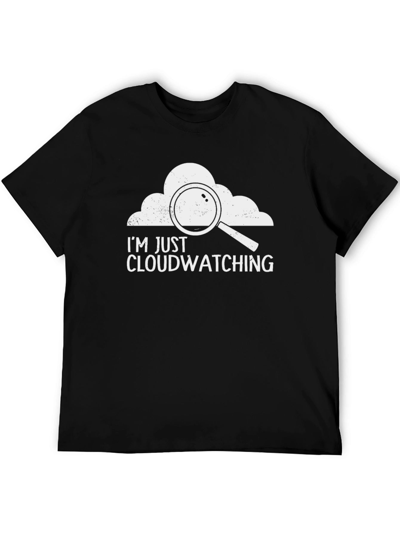 Cloudwatching Graphic T-Shirt - Black Cotton Tee