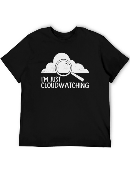 Cloudwatching Graphic T-Shirt - Black Cotton Tee