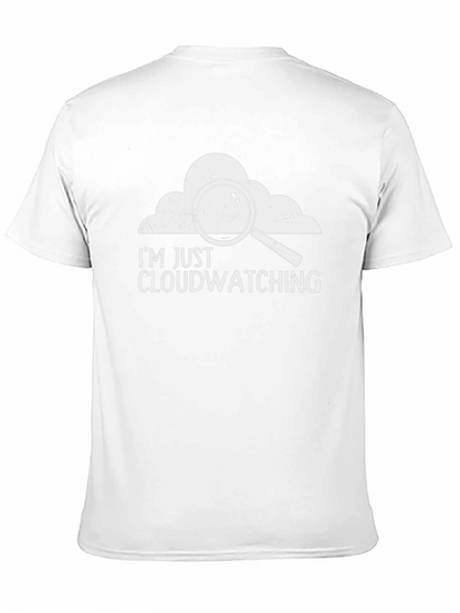 Cloudwatching Graphic T-Shirt - Black Cotton Tee