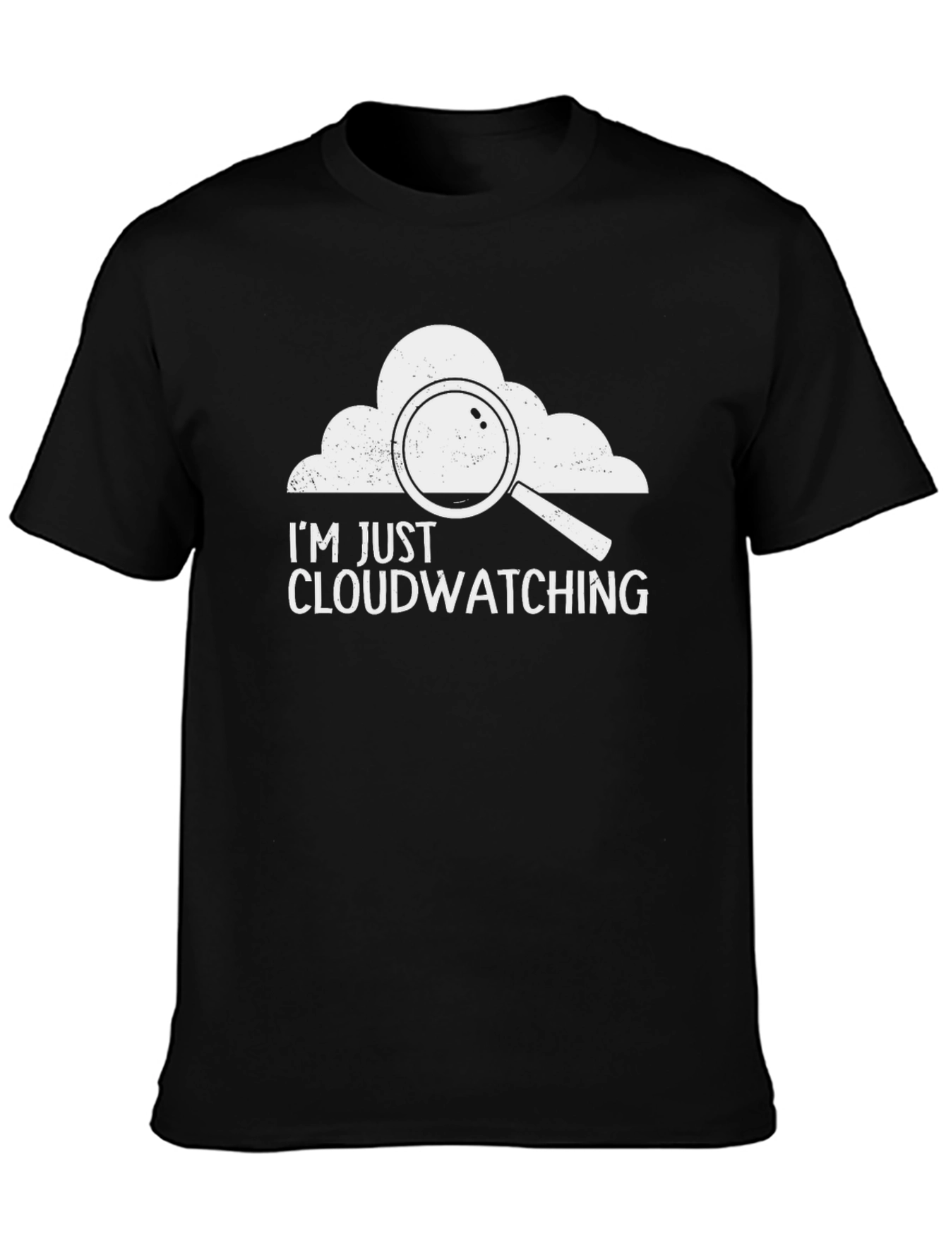 Cloudwatching Graphic T-Shirt - Black Cotton Tee