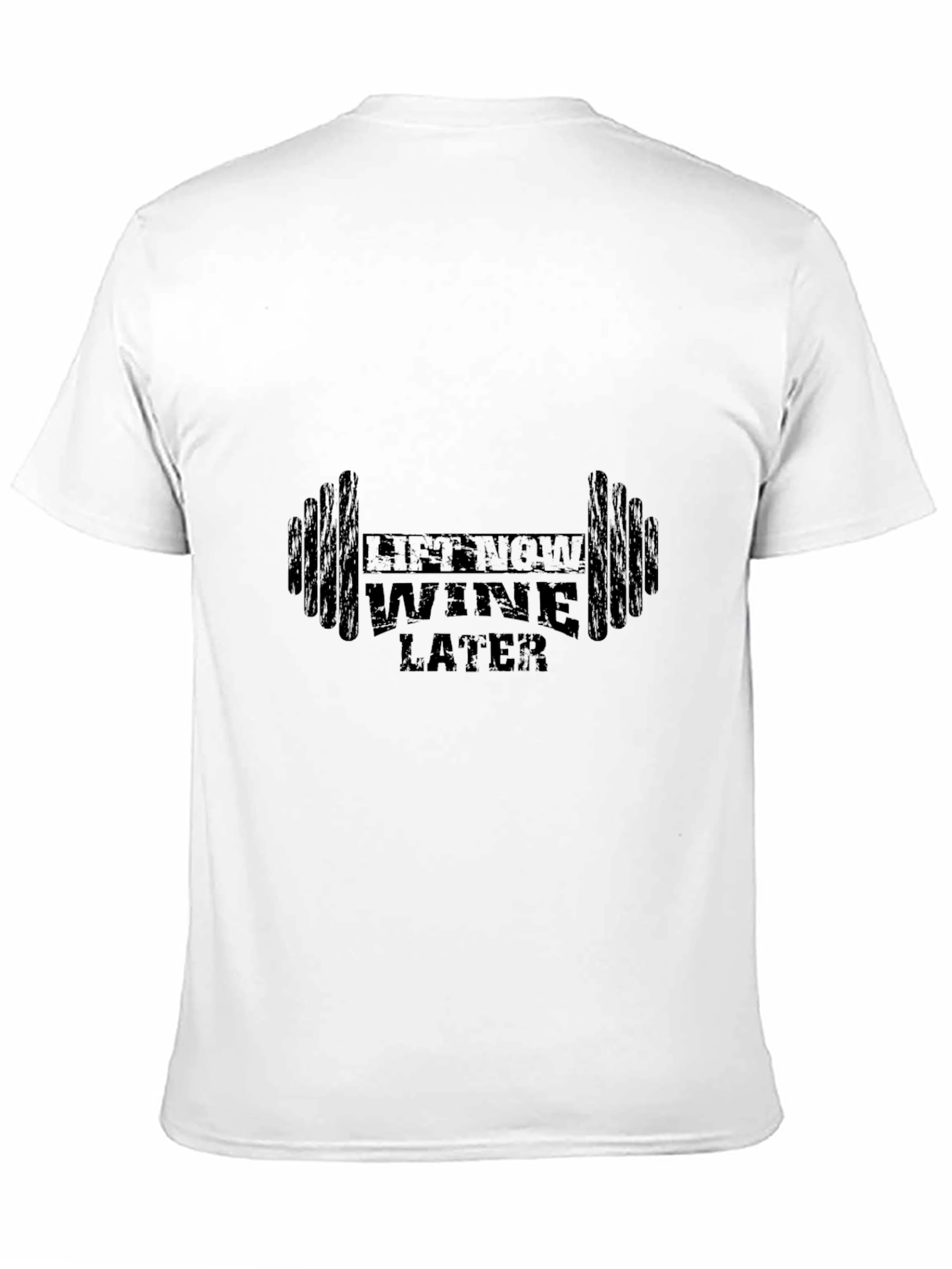 Lift Now Wine Later Mens Black T-Shirt
