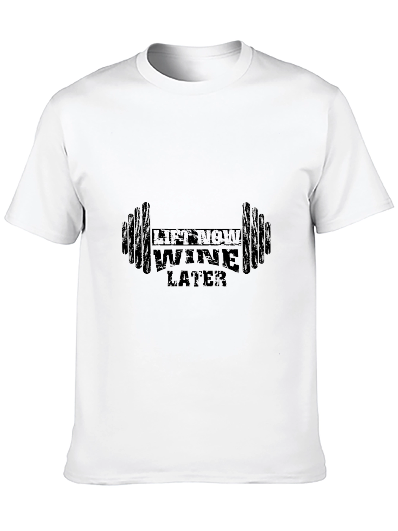 Lift Now Wine Later Mens Black T-Shirt
