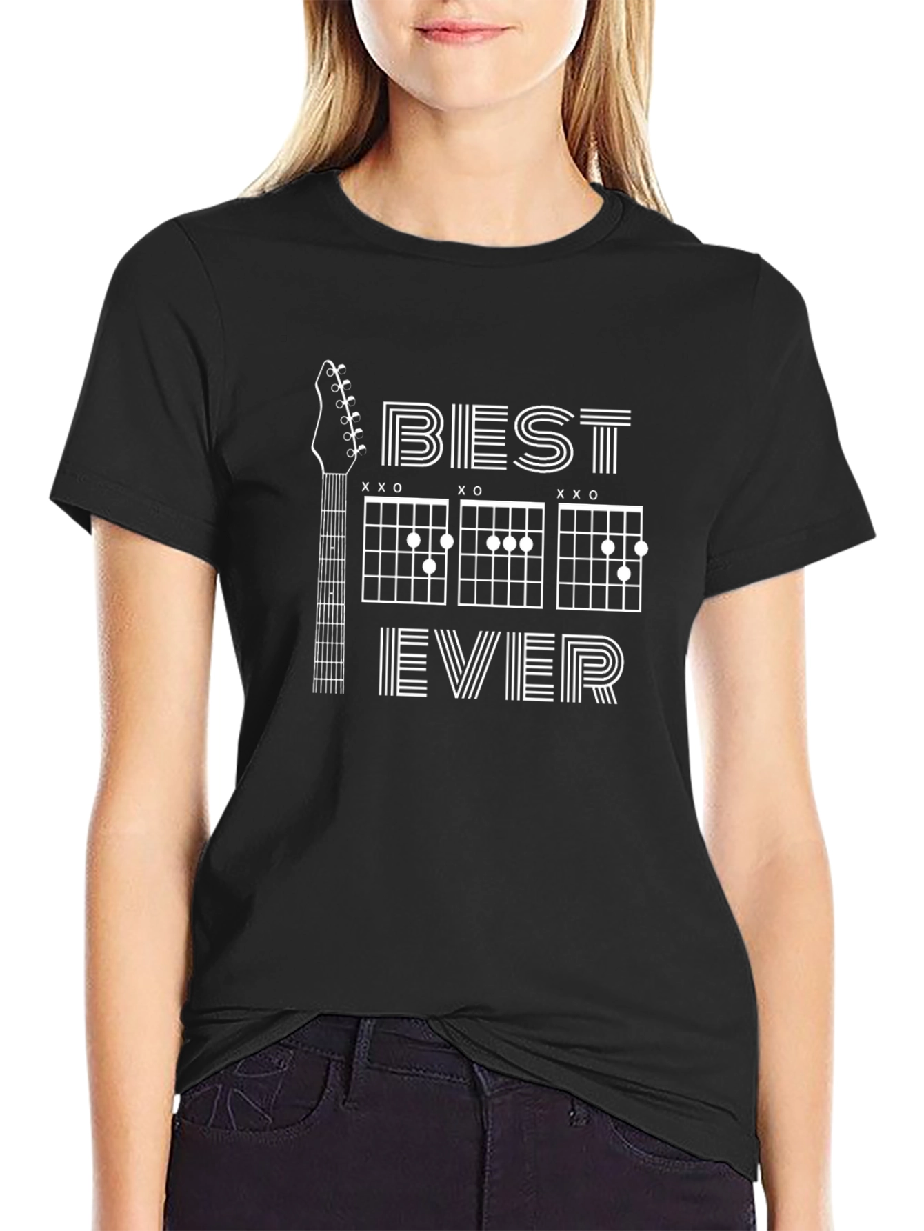 Best Dad Ever Guitar Chords Graphic Tee