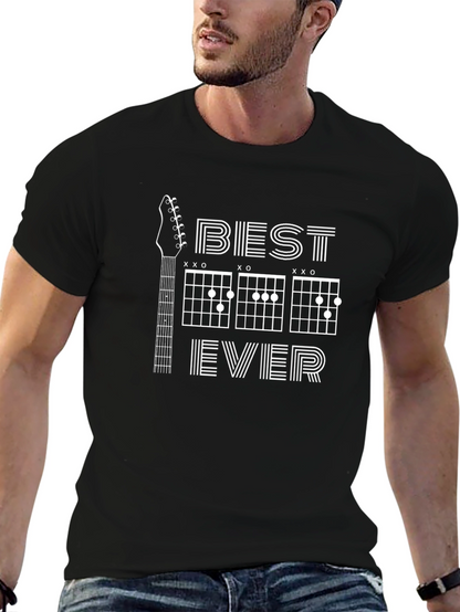 Best Dad Ever Guitar Chords Graphic Tee