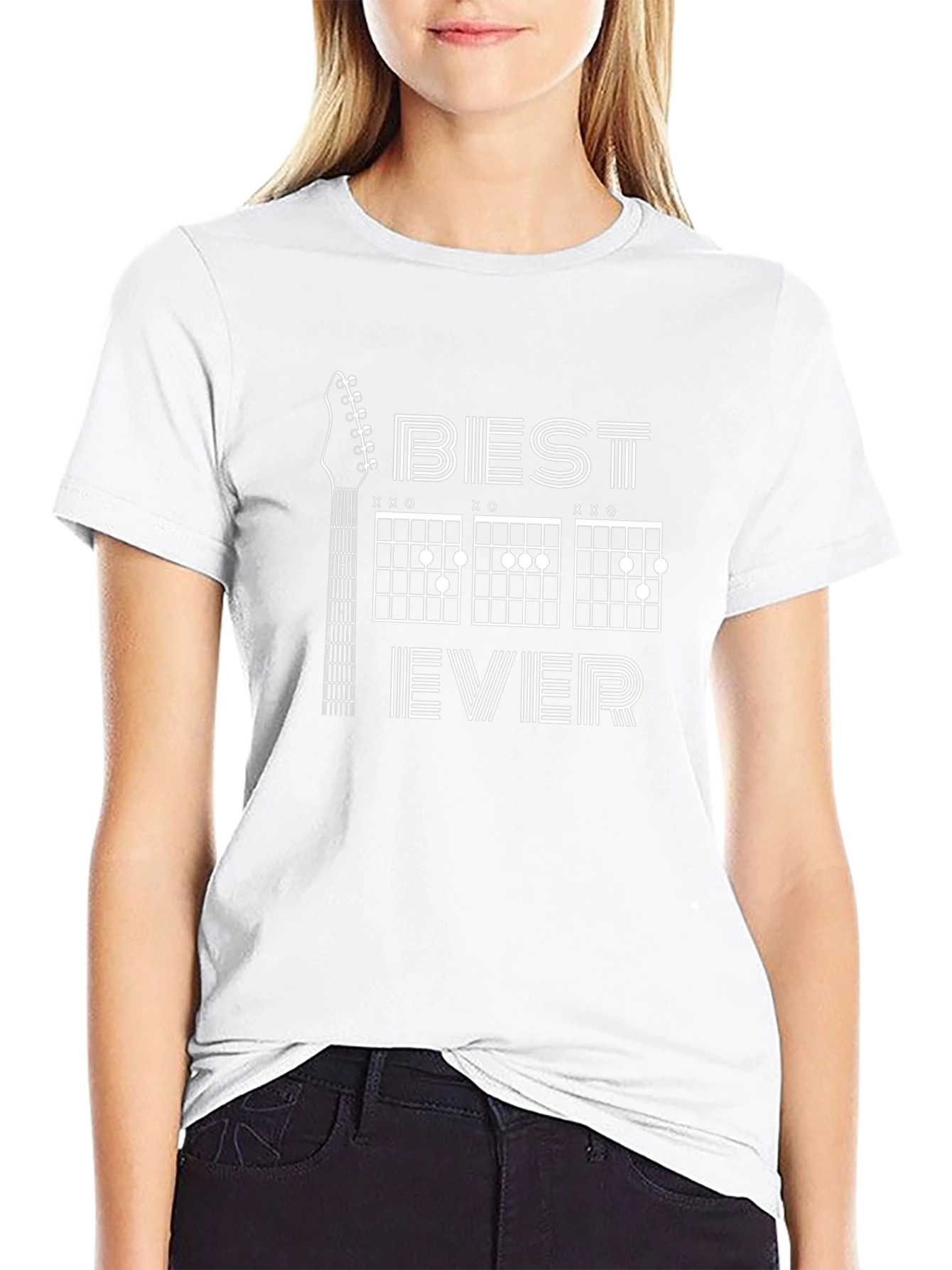 Best Dad Ever Guitar Chords Graphic Tee
